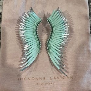 Mignonne Gavigan Aqua and Silver Madeline Earrings